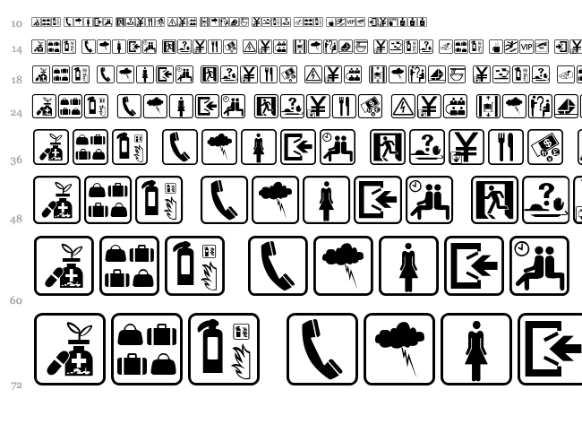 Travesia TFB font waterfall